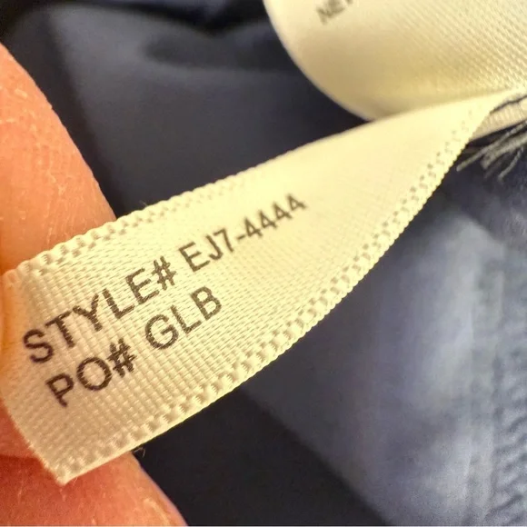 Eliza J Navy Eyelet Sleeveless Dress • Size 2 • Ruffle Hem - Picture 8 of 8